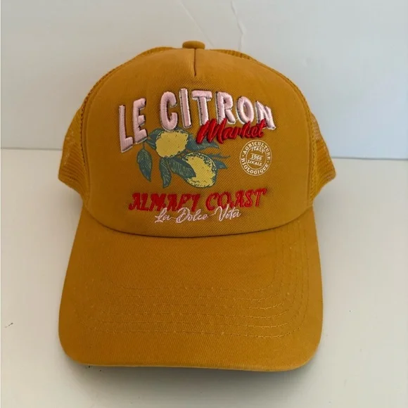NWOT Anthropologie Worn/West Le Citron Trucker Hat - Picture 4 of 11